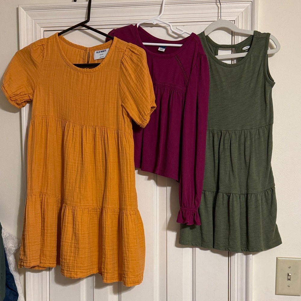 Old Navy Orange, Purple, and Green Kids Casual outfits for pumpkin patch